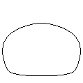 A spherical white blob bounces on the ground before shrinking out of existence.